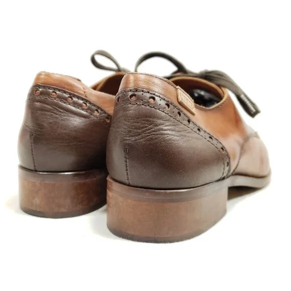 Pikolinos Cap Toe Oxfords Men's Size 7 Two-tone Leather - Picture 3 of 8